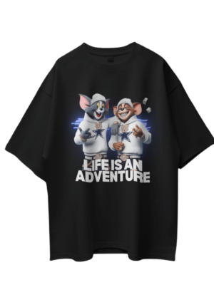 PREMIUM CARTOON MERCHANDISE – TOM & JERRY – Printed Oversized T-shirt