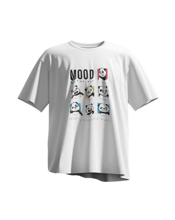 PREMIUM CARTOON MERCHANDISE – MOODY PANDA – Printed Oversized T-shirt