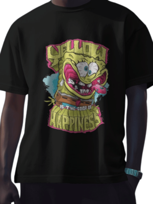 PREMIUM CARTOON MERCHANDISE – SPONGEBOB SQUAREPANTS – Printed Oversized T-shirt