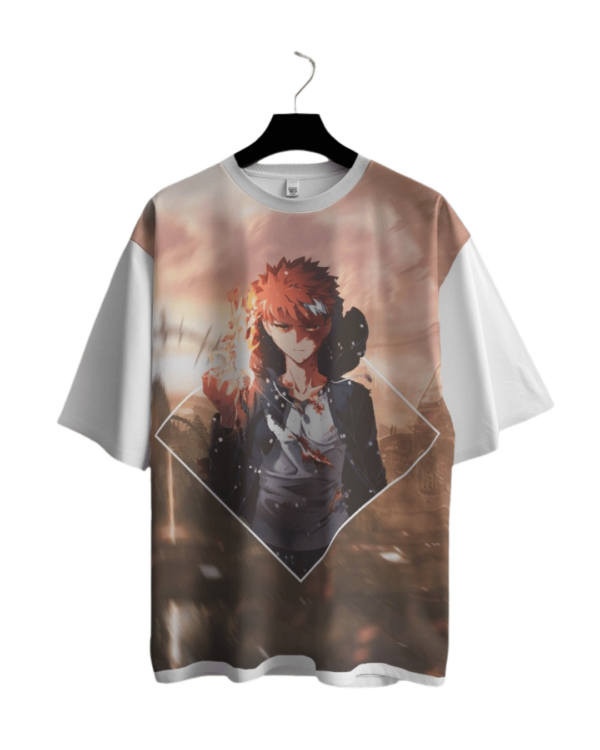PREMIUM ANIME MERCHANDISE – SHIROU EMIYA – Printed Oversized T-shirt